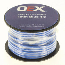 Load image into Gallery viewer, ACX0727-4M  - OEX 4mm Single Core Automotive Cable, Blue - 4m Roll