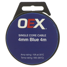 Load image into Gallery viewer, ACX0727-4M  - OEX 4mm Single Core Automotive Cable, Blue - 4m Roll