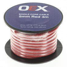 Load image into Gallery viewer, ACX0752-3M  - OEX 5mm Single Core Automotive Cable, Red - 3m Roll