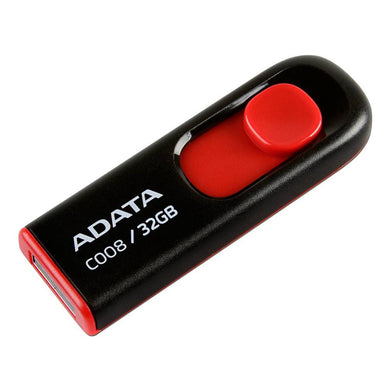ADATA C008 32GB Retractable USB 2.0 Flash Drive - Black