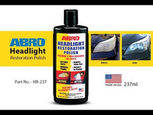 Load image into Gallery viewer, HEADLIGHT RESTORATION POLISH 237ml HR237 ABRO
