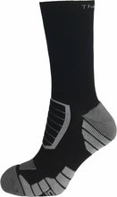 Load image into Gallery viewer, Thermatech Performance Crew Socks, Black/Grey, Size US 3-8 T24U, Unisex