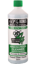 Load image into Gallery viewer, Bars Bugs best-selling Windscreen Cleaner Concentrate - 600ml  Super strength