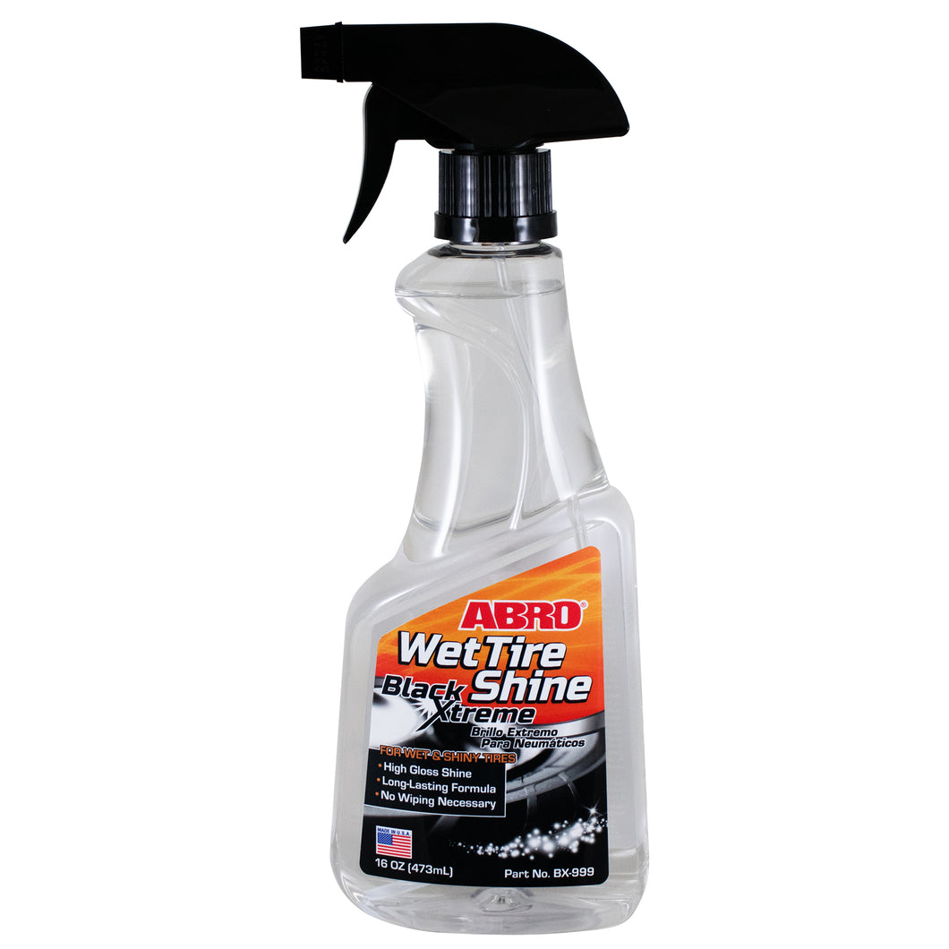 Black Xtreme Wet Tire Shine  473ml Sprayer Bottle BX-999 ABRO