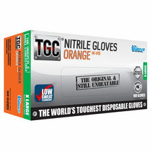 Load image into Gallery viewer, Gloves XL TGC Orange Hi-Vis Nitrile 100 Pack 160034