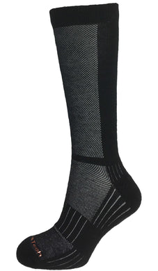 Thermatech Merino Lite Hiker Socks, Black/Grey, Size US 11-13 T33U, Unisex
