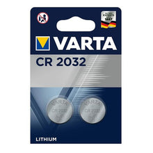 Load image into Gallery viewer, CR2032 Battery lithium 3 Volt Varta quality 180mAh. TWO for the price of ONE